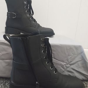 Aerosoles Amie Combat Boot, Black 8.5M